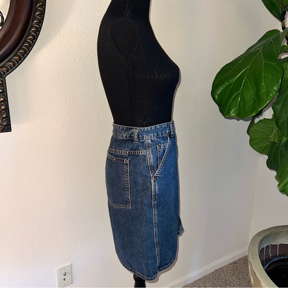 Calvin Klein Women’s 90s Side Snap Denim Jean Skirt Size 14 - Picture 6 of 16